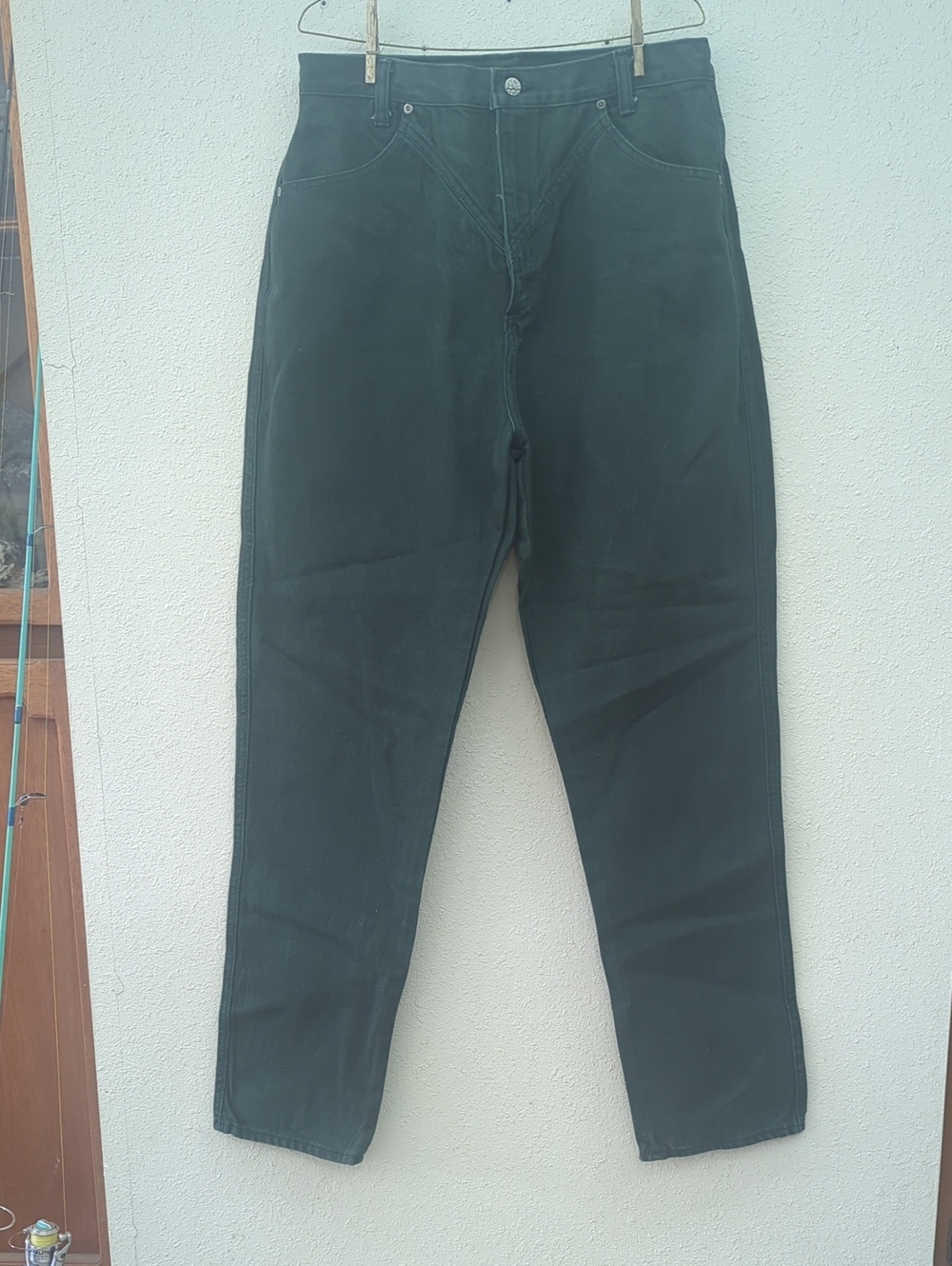 Women's Straight-Leg Jeans in Dark Green 15/16 X 30